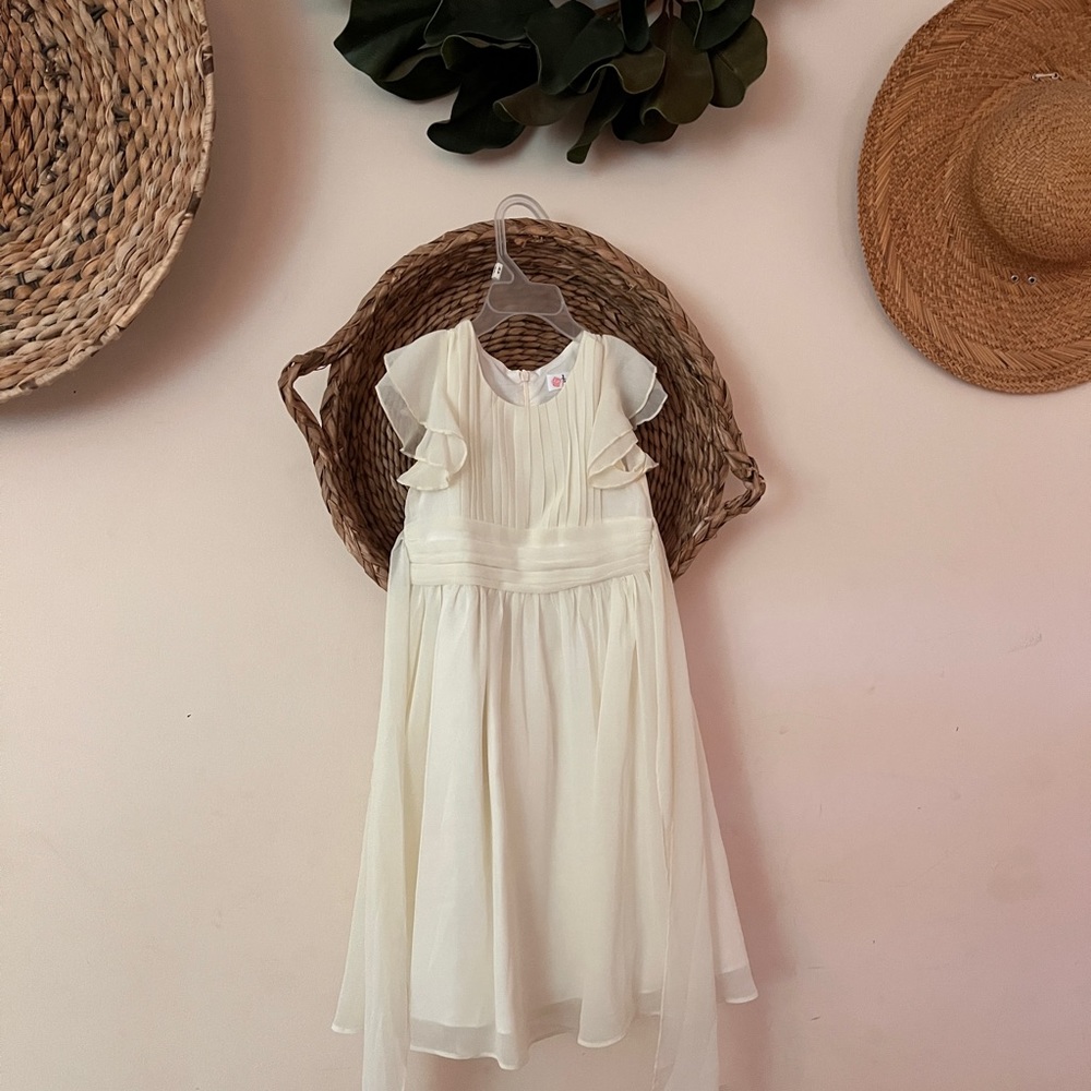 Happy Rose Flower Girl Dress - Size 5 - ivory cream color